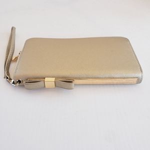 Gold wristlet wallet